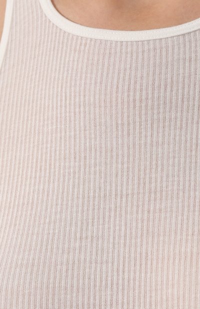 Майка из смеси вискозы и шелка RICK OWENS белого цвета по цене 22900 руб., арт. RP20S1101/RC, фото 5 Майка из смеси вискозы и шелка RICK OWENS, арт. RP20S1101/RC, фото 5