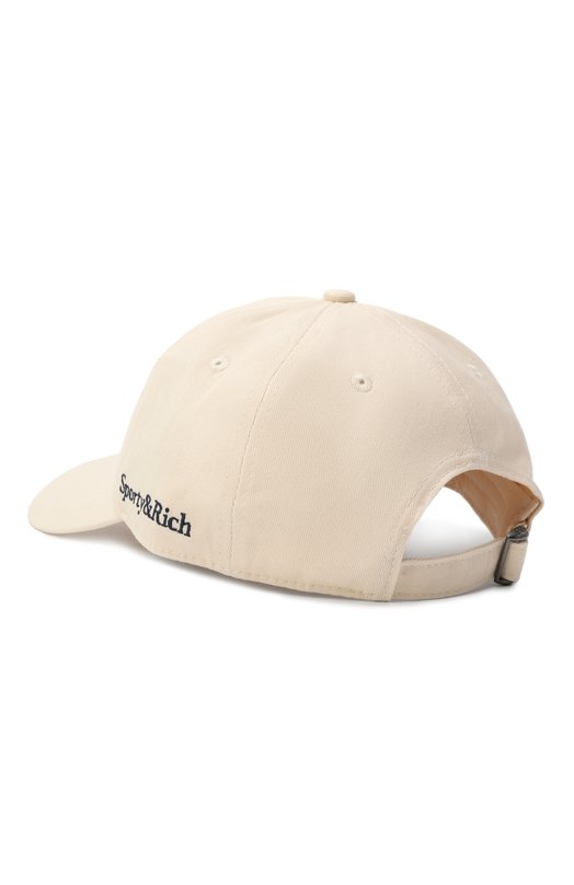 Хлопковая бейсболка Sporty and Rich AC040620078CR01 Кремовый  AC040620078CR01 Фото 3