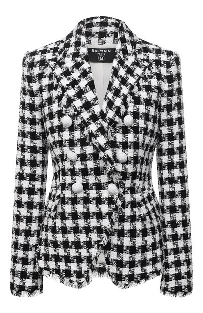 Женский хлопковый жакет BALMAIN, арт. WF1SG000/C307