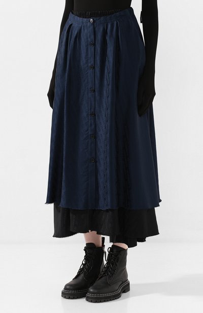 Юбка-миди VETEMENTS черного цвета по цене 117500 руб., арт. WAH20SK402, фото 3 Юбка-миди VETEMENTS, арт. WAH20SK402, фото 3
