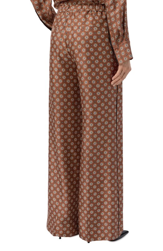 Шелковое брюки Dorothee Schumacher 349203 Коричневый  349203 Фото 4