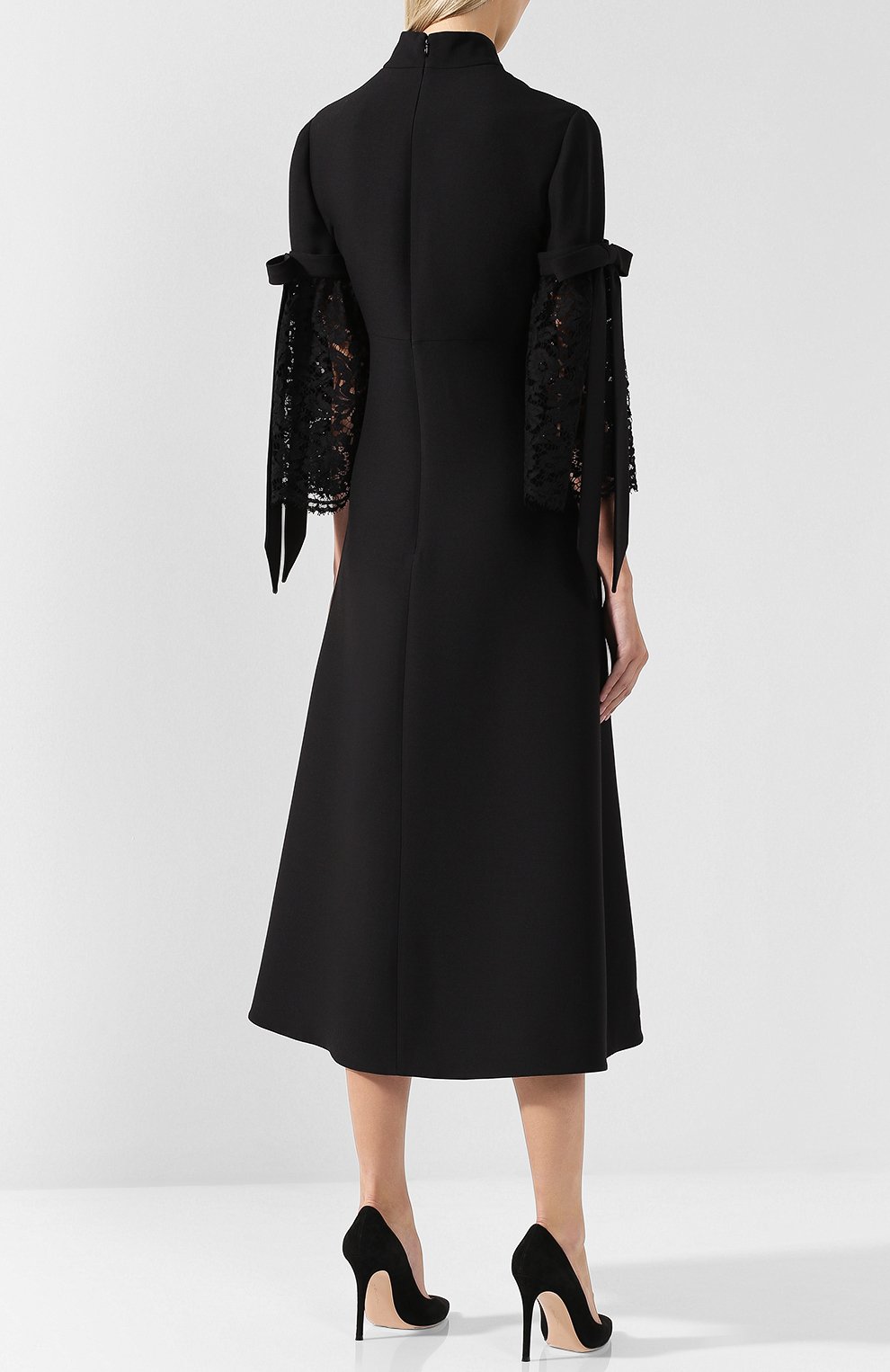 Платье-миди из смеси шерсти и шелка VALENTINO, арт. QB0VAK40360, фото 4