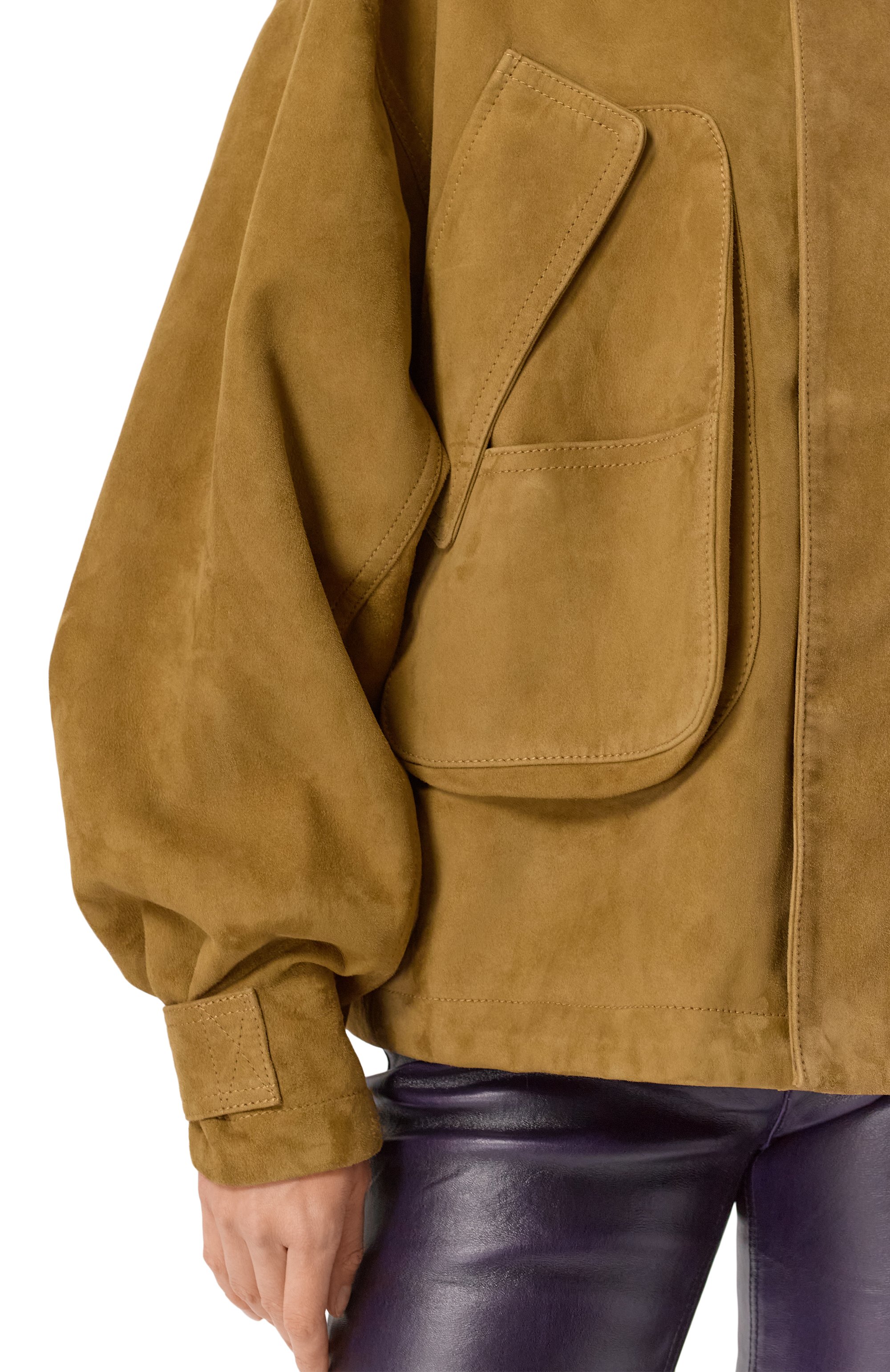 Замшевая куртка THE ATTICO, арт. 260WCB00106/LBT144AA, фото 5