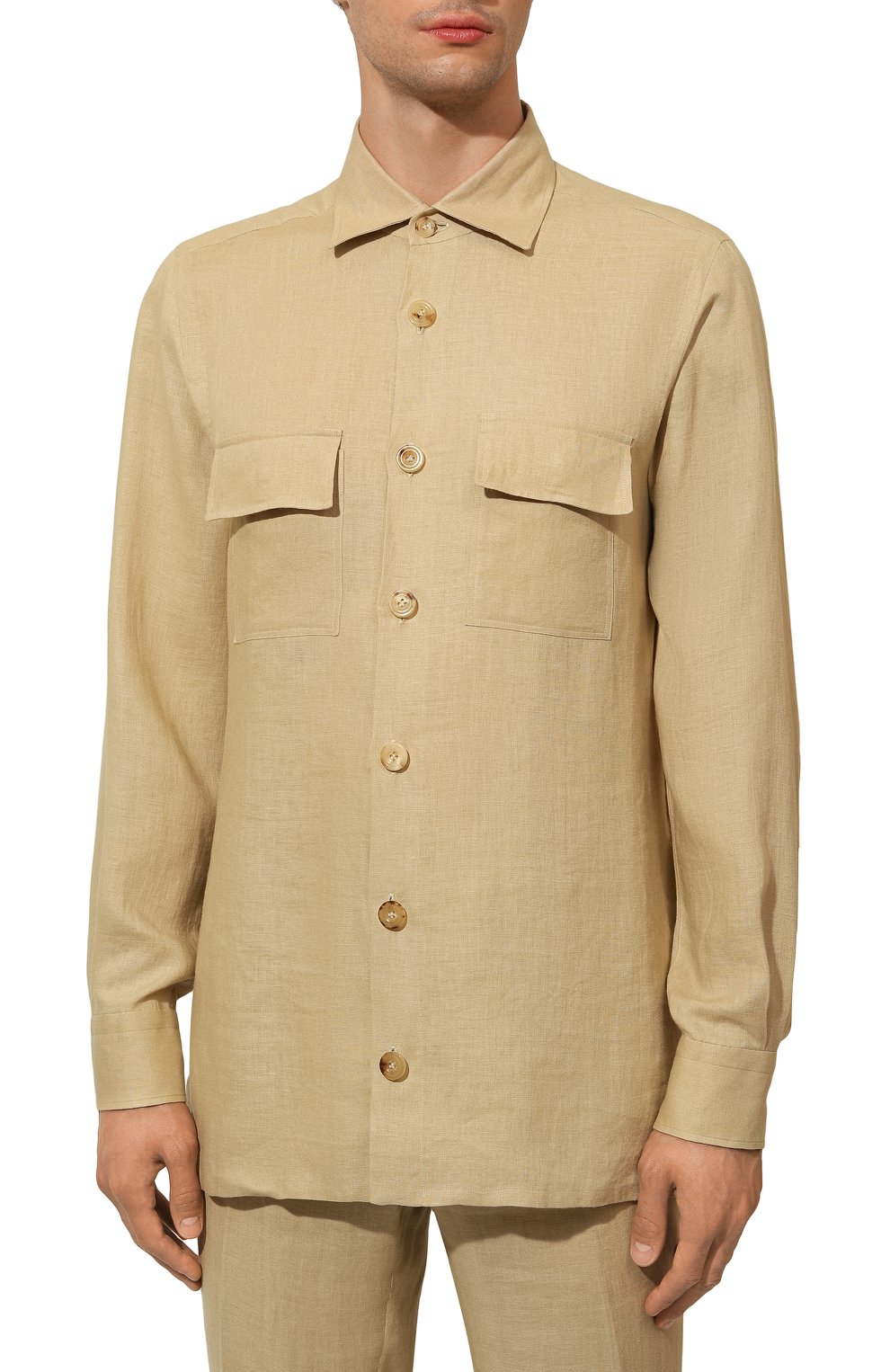 Льняная рубашка KITON, арт. UMC016H08838, фото 3