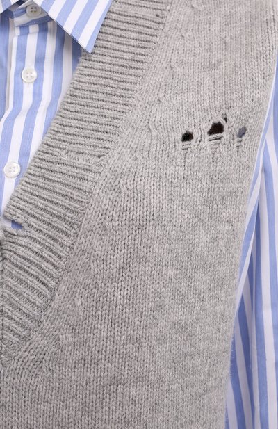 Комбинированная рубашка MAISON MARGIELA, арт. S51DL0382/S54191, фото 5