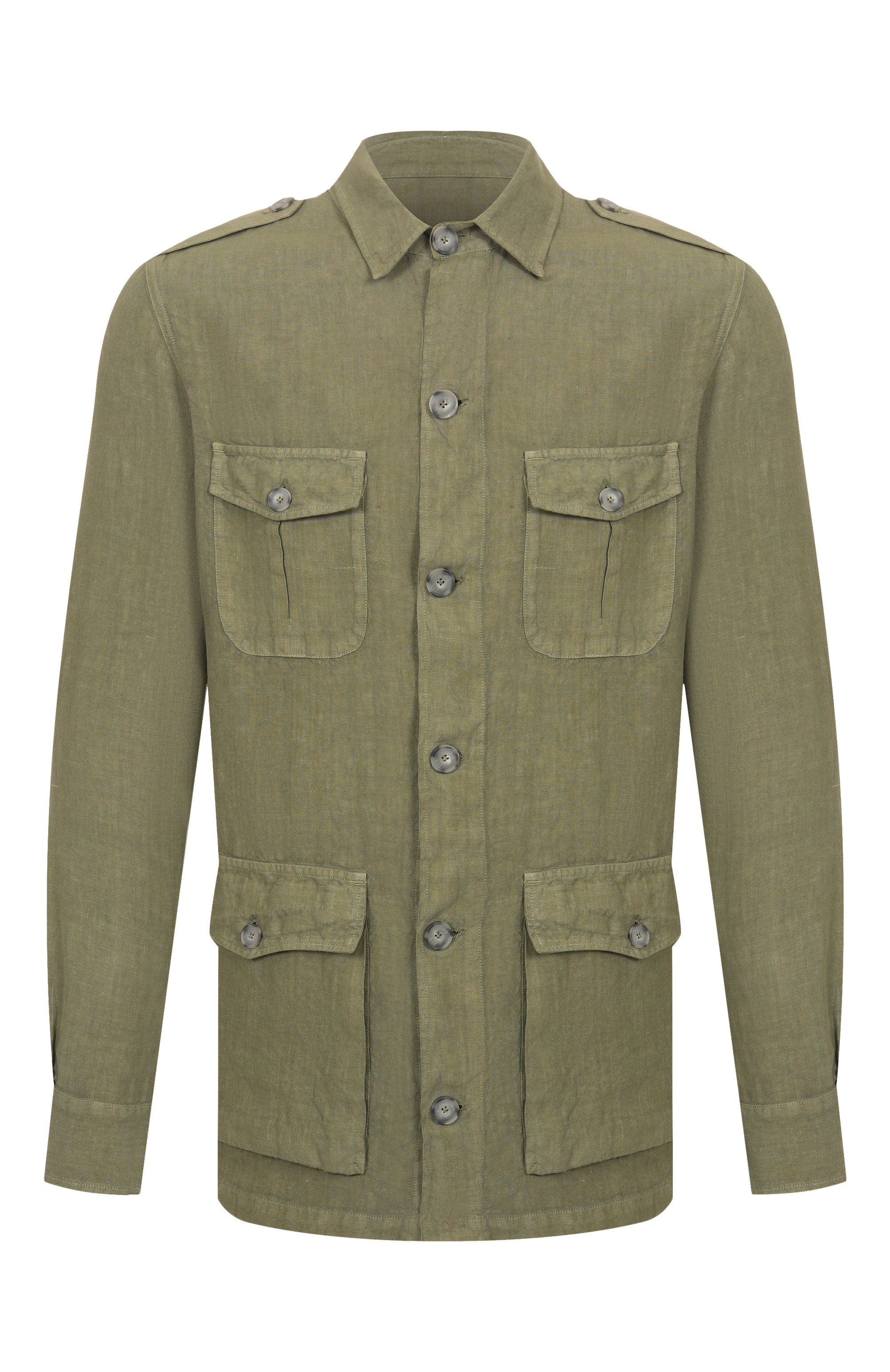 Льняная куртка-рубашка 120% LINO, арт. 32ALIM89RH/0253/000, фото 1