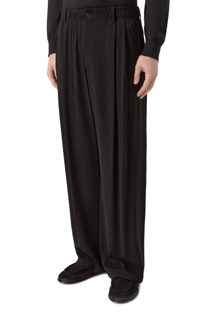 Брюки из вискозы и шерсти GIORGIO ARMANI черного цвета по цене 184500 руб., арт. GM004538/TE17627, фото 3 Брюки из вискозы и шерсти GIORGIO ARMANI, арт. GM004538/TE17627, фото 3