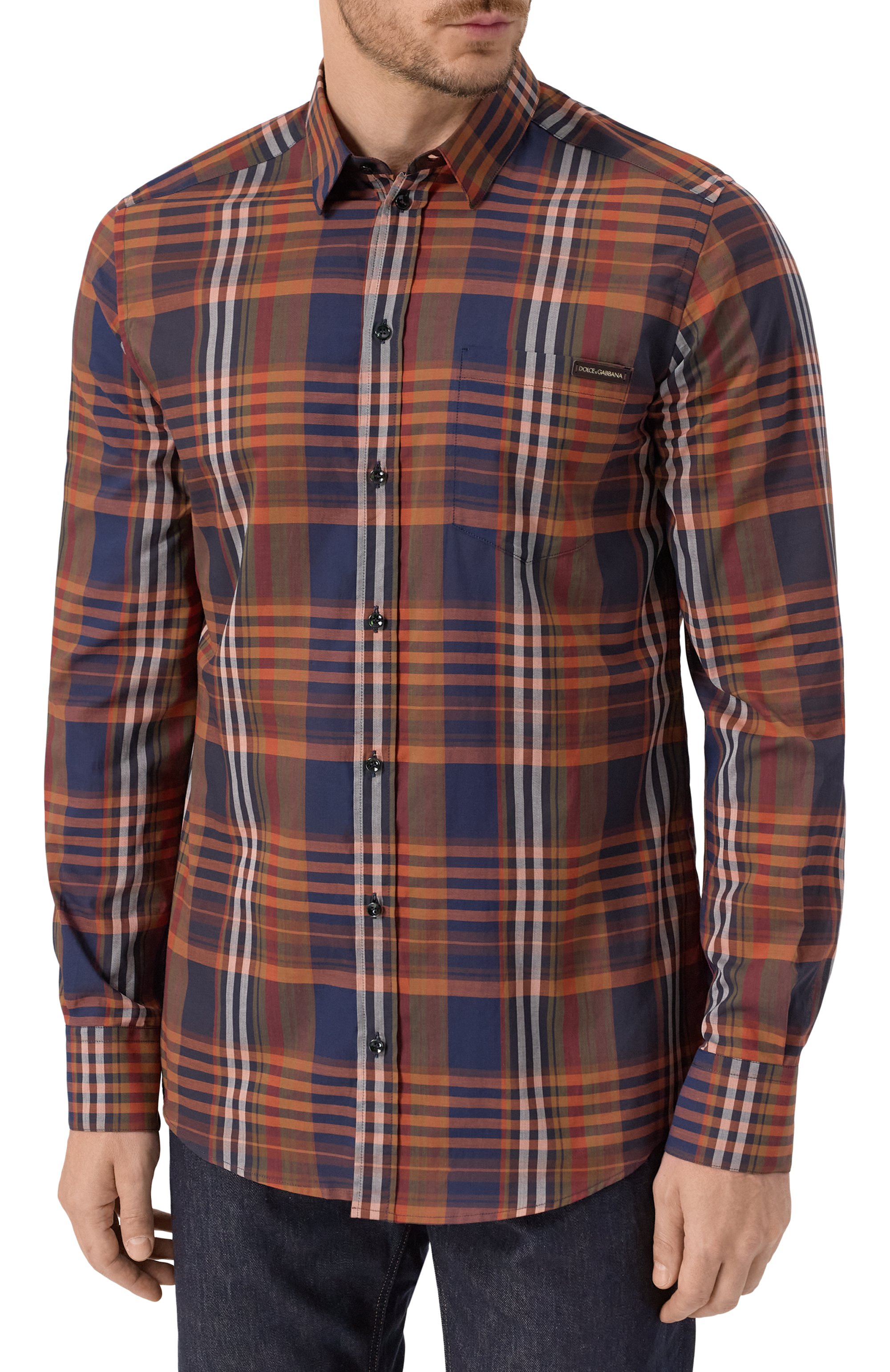 Хлопковая рубашка DOLCE & GABBANA, арт. G5JZ9T/FQ5M2, фото 3