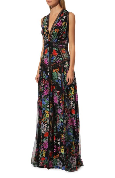 Шелковое платье ZUHAIR MURAD разноцветного цвета по цене 551000 руб., арт. DRS21310/CRCH014, фото 3 Шелковое платье ZUHAIR MURAD, арт. DRS21310/CRCH014, фото 3