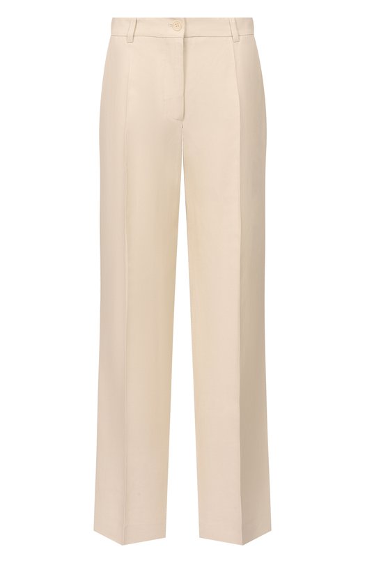 Брюки из вискозы и льна P.A.R.O.S.H. D232214/RAISA26 Бежевый D232214/RAISA26