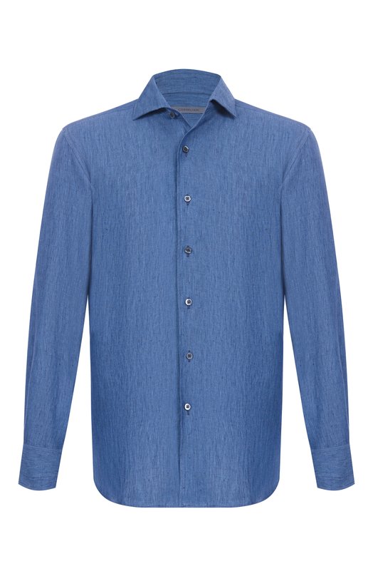 Льняная рубашка Corneliani 25P213-2511334 Синий 25P213-2511334