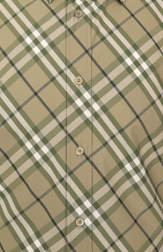 Хлопковая рубашка Burberry 8107674 Хаки  8107674 Фото 6