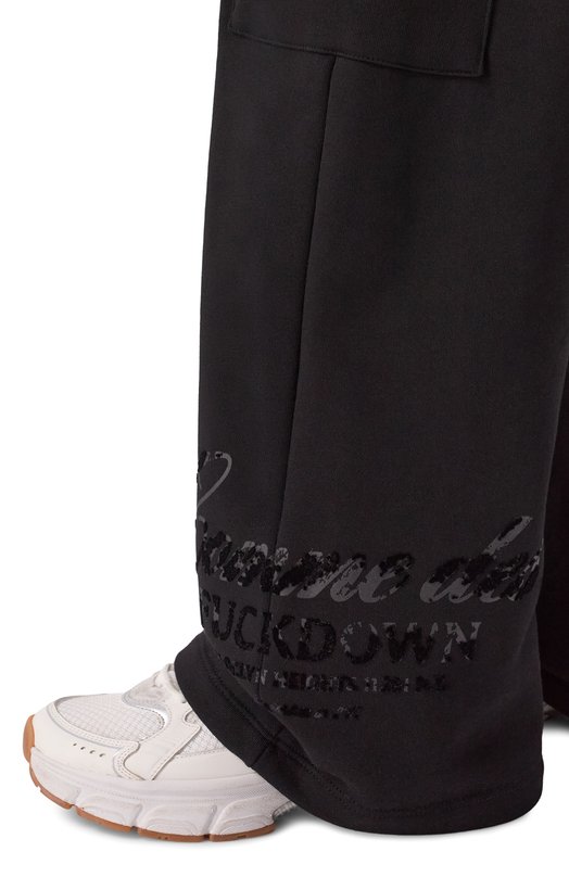 Хлопковые брюки-карго Comme des Fuckdown CFABW01398 Чёрный  CFABW01398 Фото 5