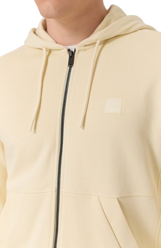 Хлопковая толстовка BOSS Orange 50508578 Кремовый  50508578 Фото 5