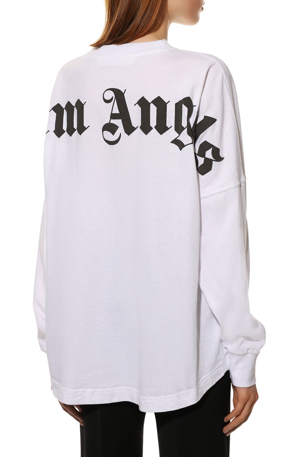 Хлопковый лонгслив PALM ANGELS белого цвета по цене 30700 руб., арт. PWAB012C99JER0010110, фото 4 Хлопковый лонгслив PALM ANGELS, арт. PWAB012C99JER0010110, фото 4