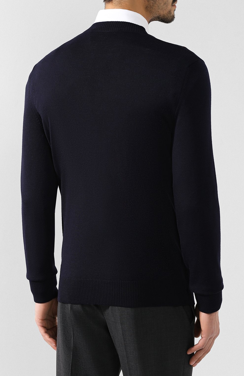 Шерстяной пуловер GUCCI темно-синего цвета по цене 93600 руб., арт. 545628/XKABL, фото 4 Шерстяной пуловер GUCCI, арт. 545628/XKABL, фото 4