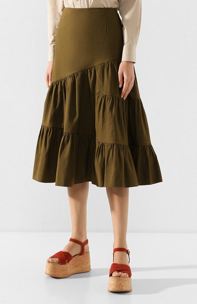 Юбка из смеси льна и хлопка DRIES VAN NOTEN, арт. 201-30863-9352, фото 3