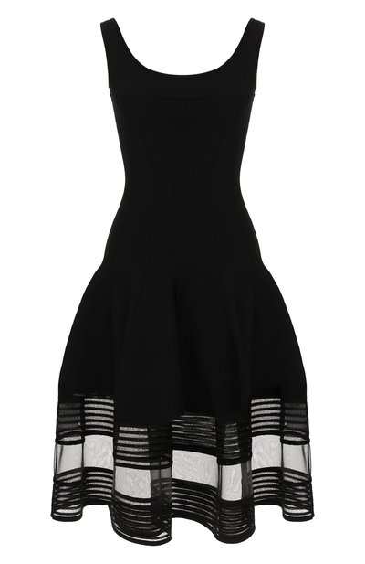 Женское платье из смеси вискозы и шелка ALEXANDER MCQUEEN, арт. 571645/Q1WVL