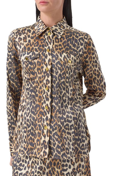 Рубашка из вискозы GANNI, арт. W0321/6757, фото 3