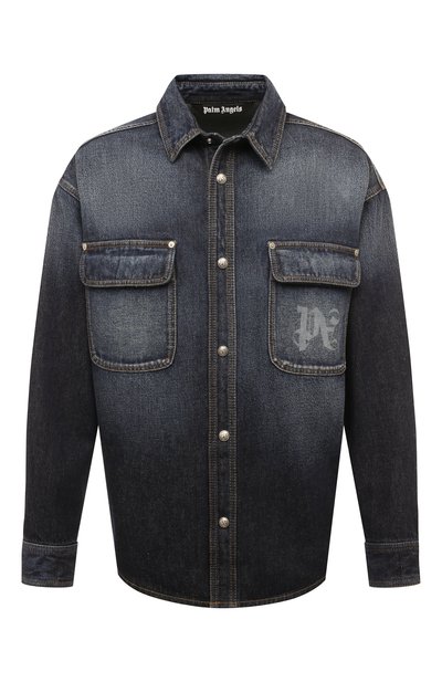 Мужская джинсовая рубашка PALM ANGELS, арт. PMYD020F24DEN001