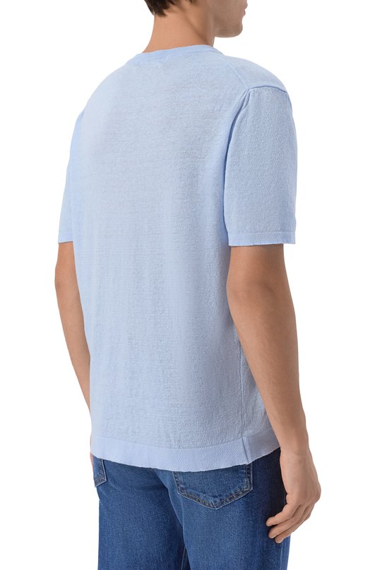 Джемпер изо льна и хлопка InLinum S0FIA/SINAI Голубой  S0FIA/SINAI Фото 4