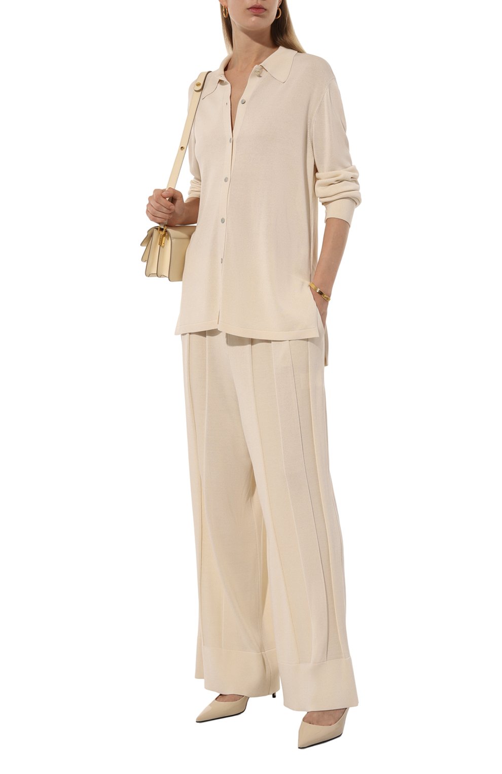 Кардиган из шелка и вискозы FREEAGE кремового цвета по цене 49940 руб., арт. S22.JM310.6070.101, фото 2 Кардиган из шелка и вискозы FREEAGE, арт. S22.JM310.6070.101, фото 2