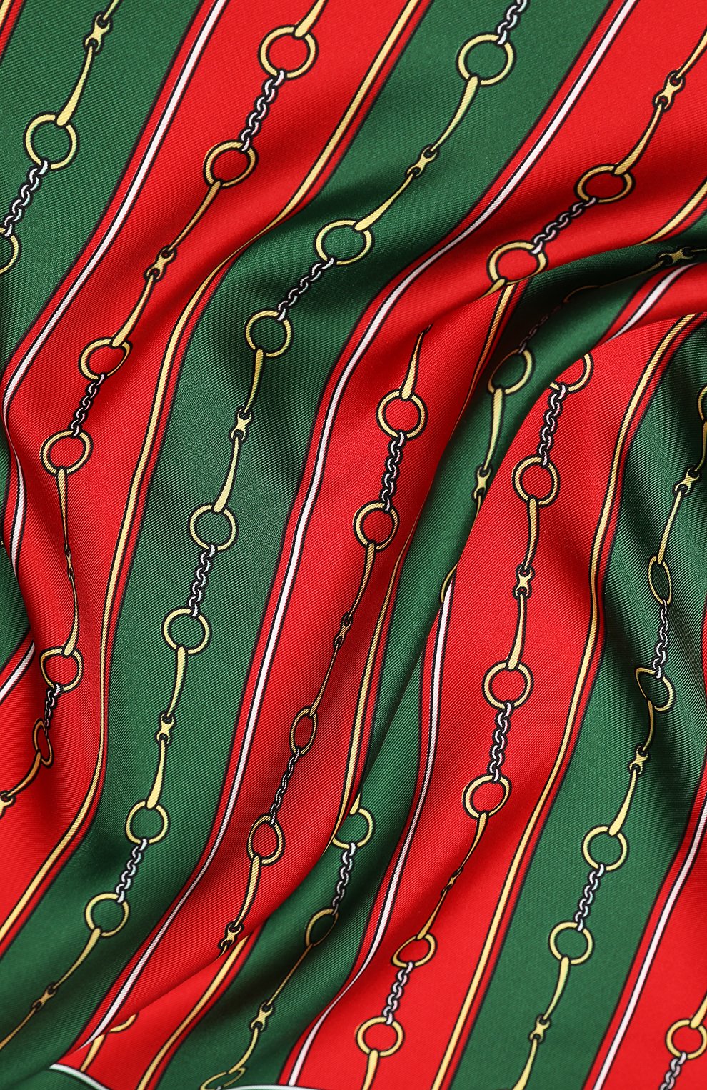 Шелковый платок GUCCI зеленого цвета по цене 9900 руб., арт. 561932/4G001, фото 2 Шелковый платок GUCCI, арт. 561932/4G001, фото 2