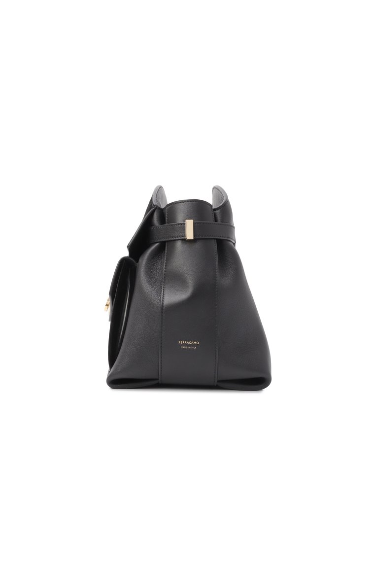 Женская сумка multipocket hug large FERRAGAMO черного цвета, арт. 219983/784189 | Фото 4 (Размер: large; Материал: Натуральная кожа)