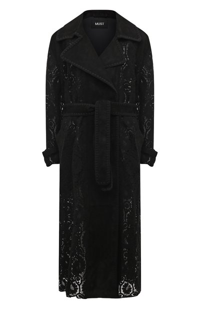 Женский тренч с кожаной отделкой MVST, арт. TDBPL-Y104