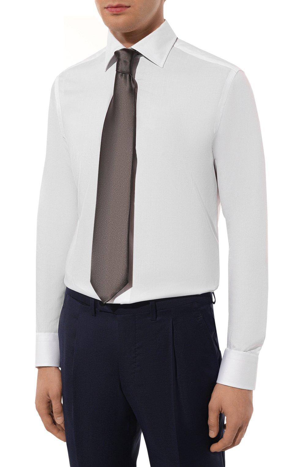 Хлопковая сорочка CANALI белого цвета по цене 29950 руб., арт. NCLX018/GR03302, фото 3 Хлопковая сорочка CANALI, арт. NCLX018/GR03302, фото 3