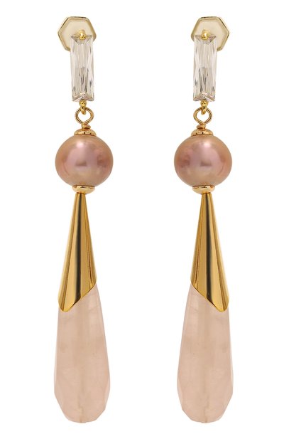 Серьги VIEN розового цвета по цене 21900 руб., арт. 2424-167, фото 1 Серьги VIEN, арт. 2424-167, фото 1