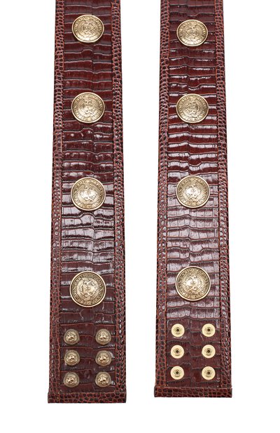 Кожаный ремень с металлическими заклепками BALMAIN, арт. 119810/355P, фото 2