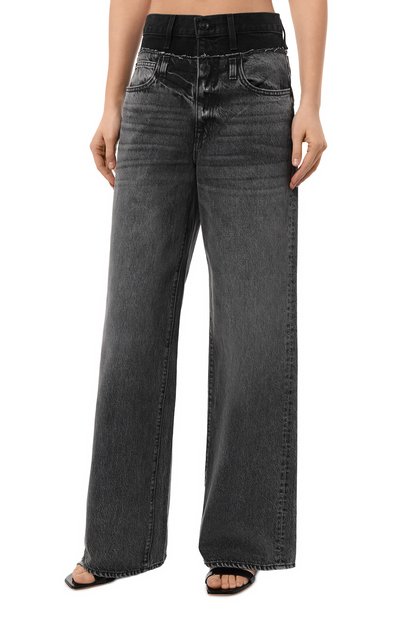 Джинсы SLVRLAKE темно-серого цвета по цене 59850 руб., арт. ERWJ707U SHCL/REW0RKED EVA DBL WAISTBAND SHAD0W C0, фото 3 Джинсы SLVRLAKE, арт. ERWJ707U SHCL/REW0RKED EVA DBL WAISTBAND SHAD0W C0, фото 3