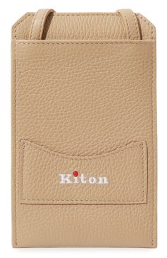 Кожаный чехол для iphone KITON бежевого цвета, арт. DKAPN00739 | Фото 6 (Женское Кросс-КТ: Кожа iPhone; Региональные ограничения белый список (Axapta Mercury): Не проставлено; Материал: Натуральная кожа; Нос: Не проставлено)