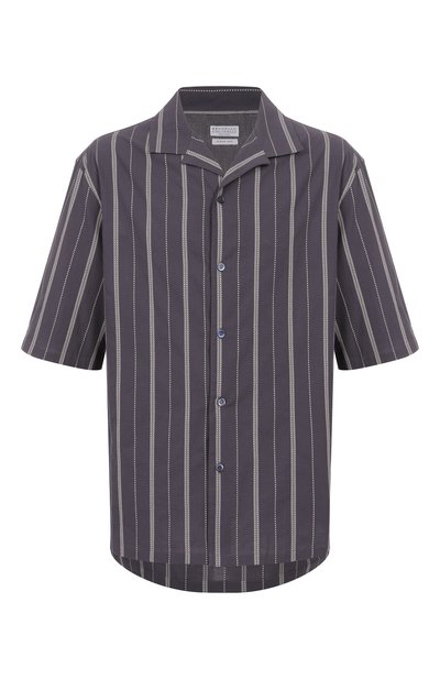 Мужская хлопковая рубашка BRUNELLO CUCINELLI, арт. MM6830615