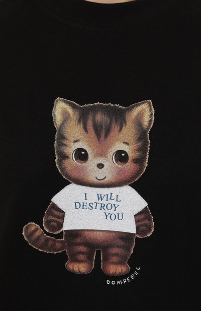 Хлопковая футболка DOMREBEL черного цвета по цене 15400 руб., арт. DESTR0Y/T-SHIRT, фото 5 Хлопковая футболка DOMREBEL, арт. DESTR0Y/T-SHIRT, фото 5