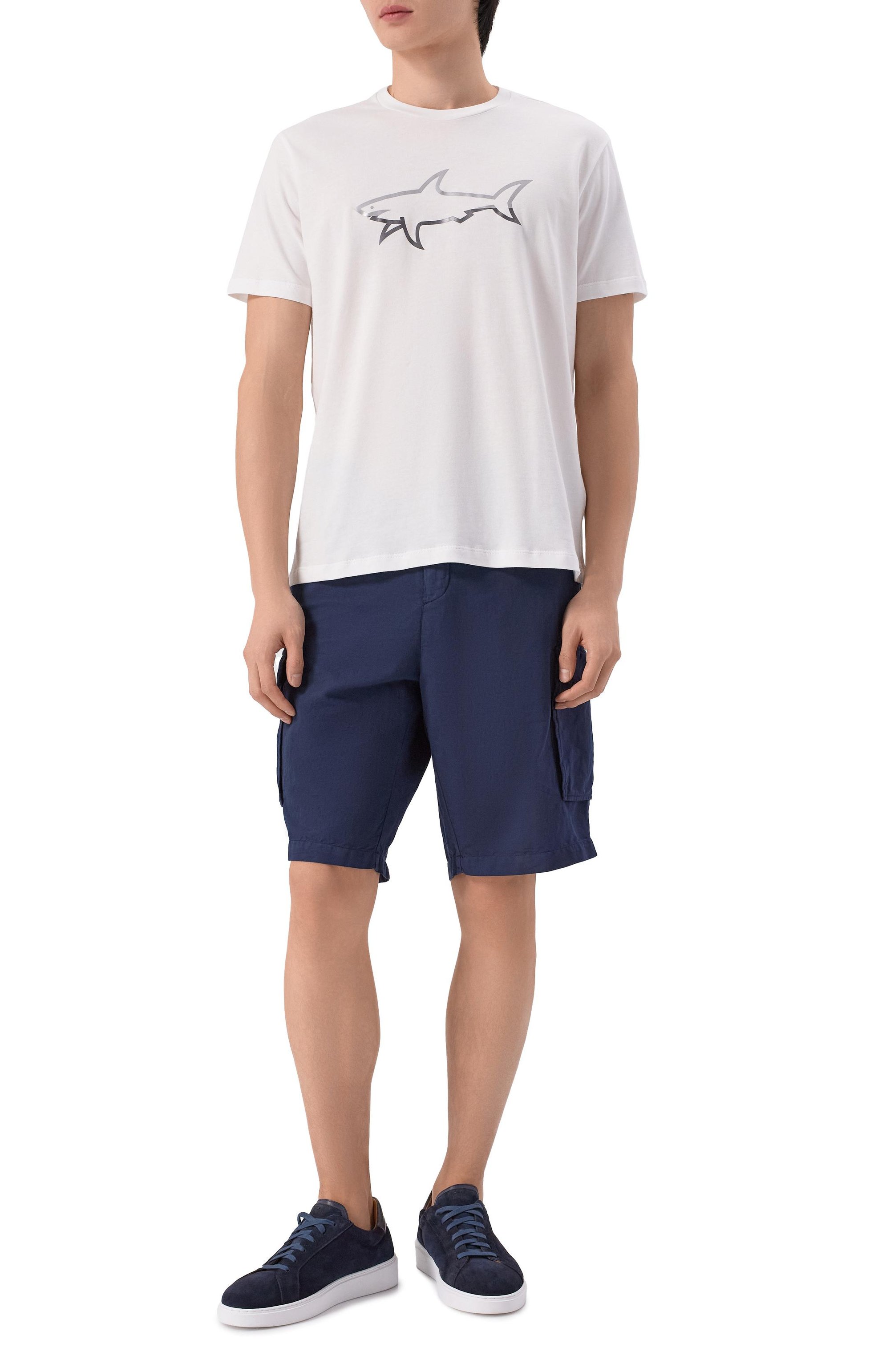 Шорты из хлопка и льна PAUL&SHARK, арт. 26414035/62-64, фото 2