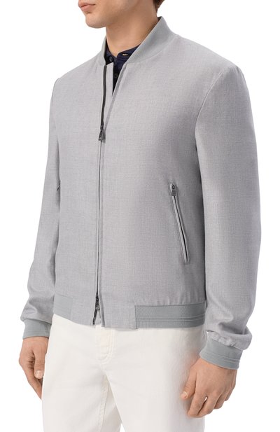 Бомбер из шелка и шерсти CORNELIANI, арт. 27L588/2718266, фото 3