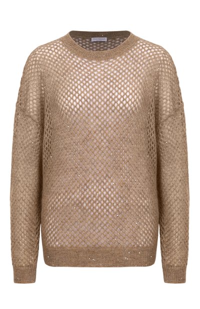 Женский пуловер из шерсти и хлопка BRUNELLO CUCINELLI, арт. MPS732400P