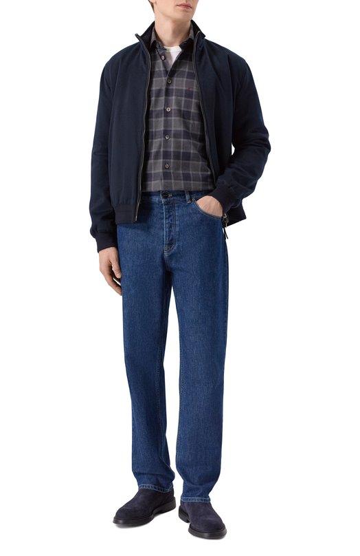 Хлопковая рубашка Kiton UMCNERH0943909 Синий  UMCNERH0943909 Фото 2