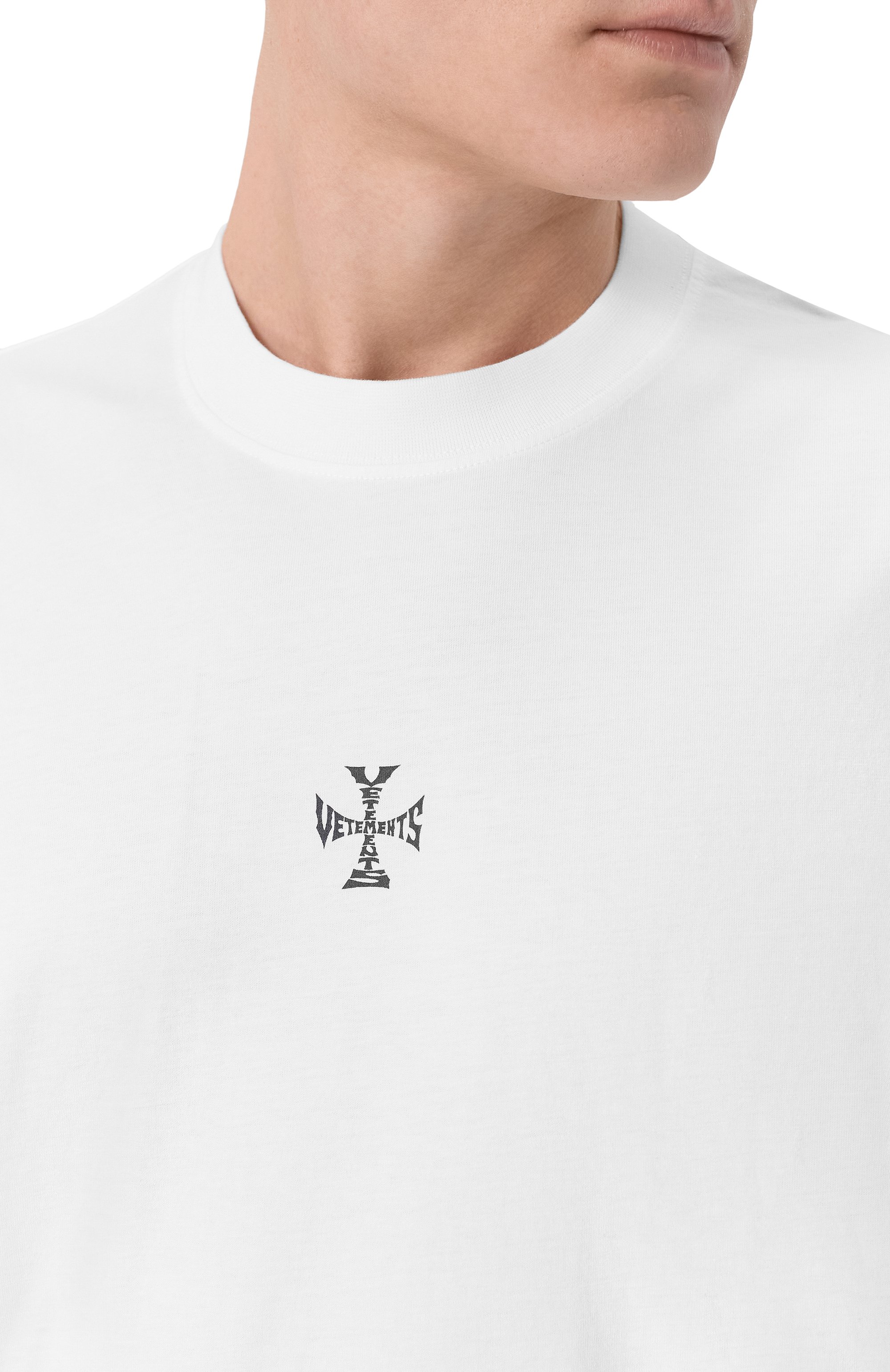 Хлопковая футболка VETEMENTS, арт. ME76TR175W/1200 LIGHT JERSEY, фото 6