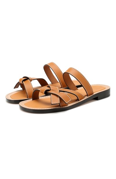 Женские кожаные шлепанцы LOEWE, арт. 453.10.636