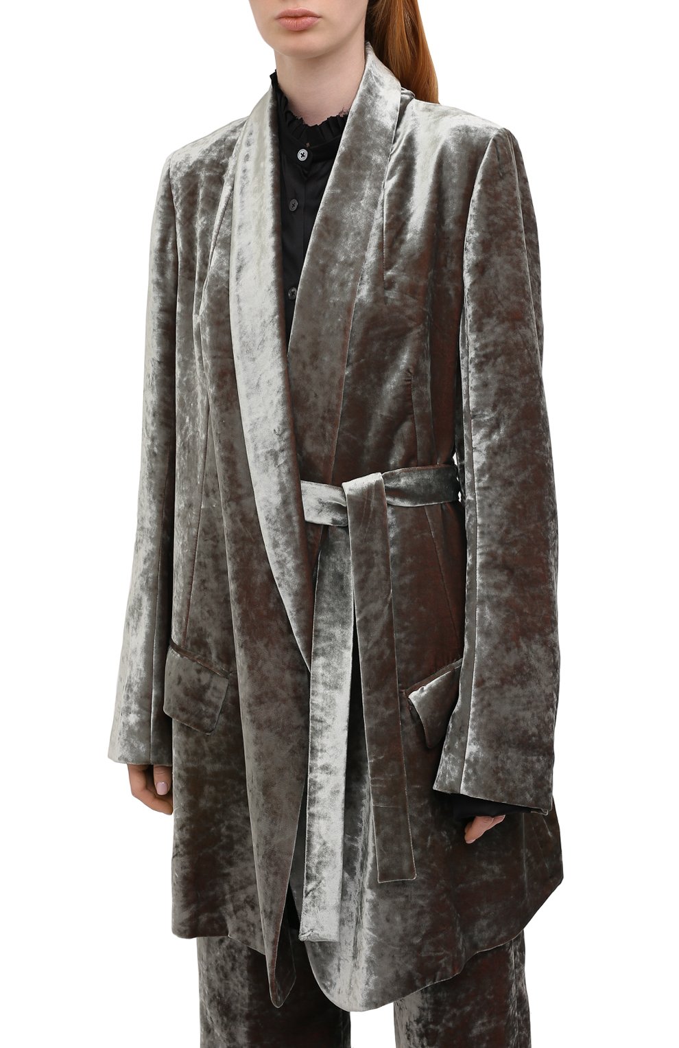 Пальто из вискозы ANN DEMEULEMEESTER, арт. 2002-1016-P-175-049, фото 3