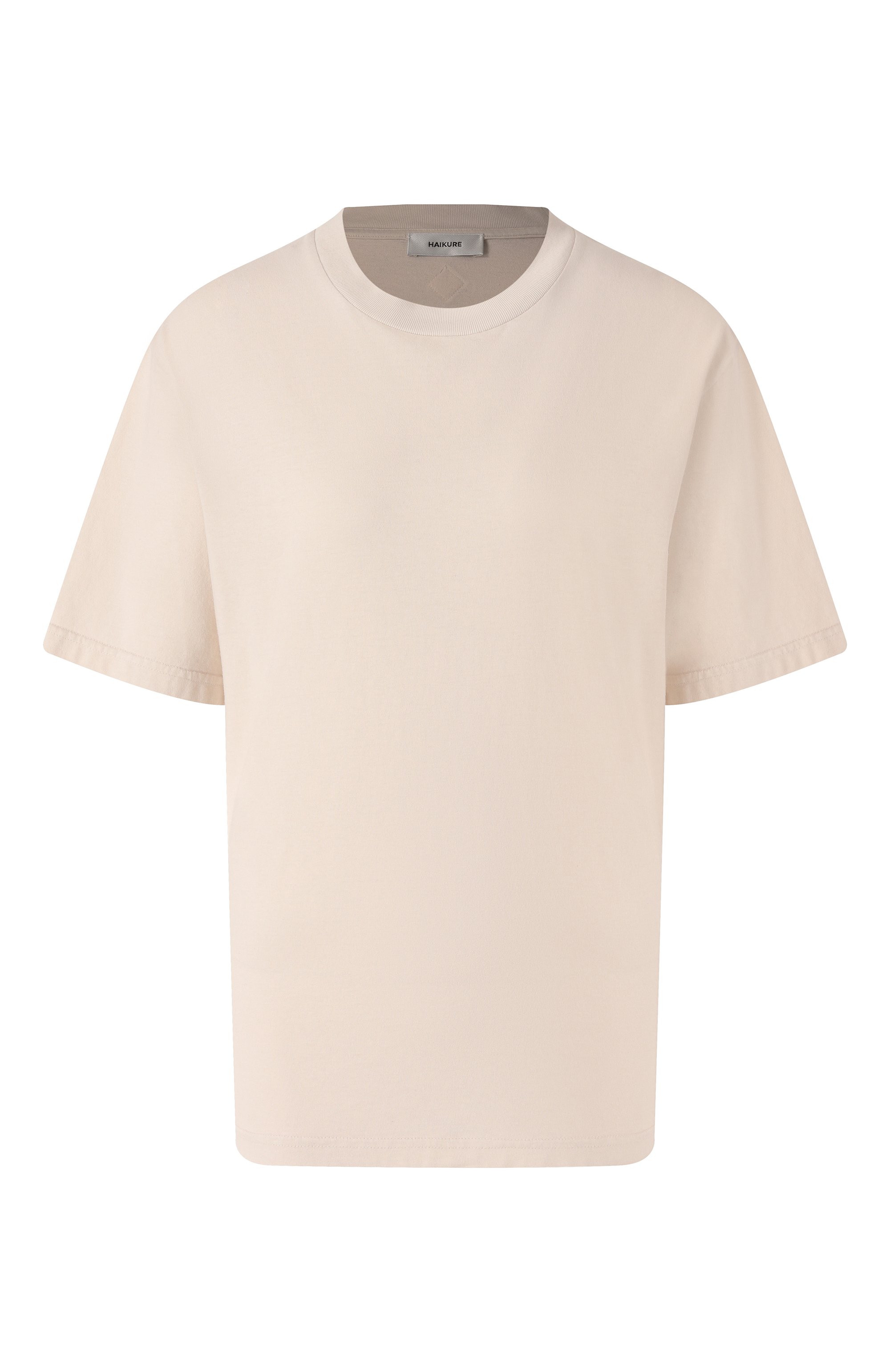 Хлопковая футболка HAIKURE светло-бежевого цвета по цене 11600 руб., арт. HEM54070TJ032PX, фото 1 Хлопковая футболка HAIKURE, арт. HEM54070TJ032PX, фото 1