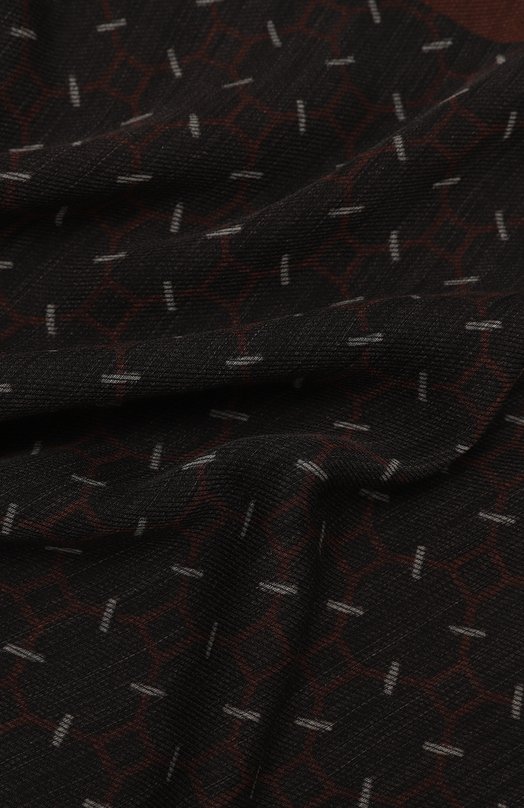 Шарф из шерсти и шелка Corneliani 92B345-3829021 Коричневый  92B345-3829021 Фото 4