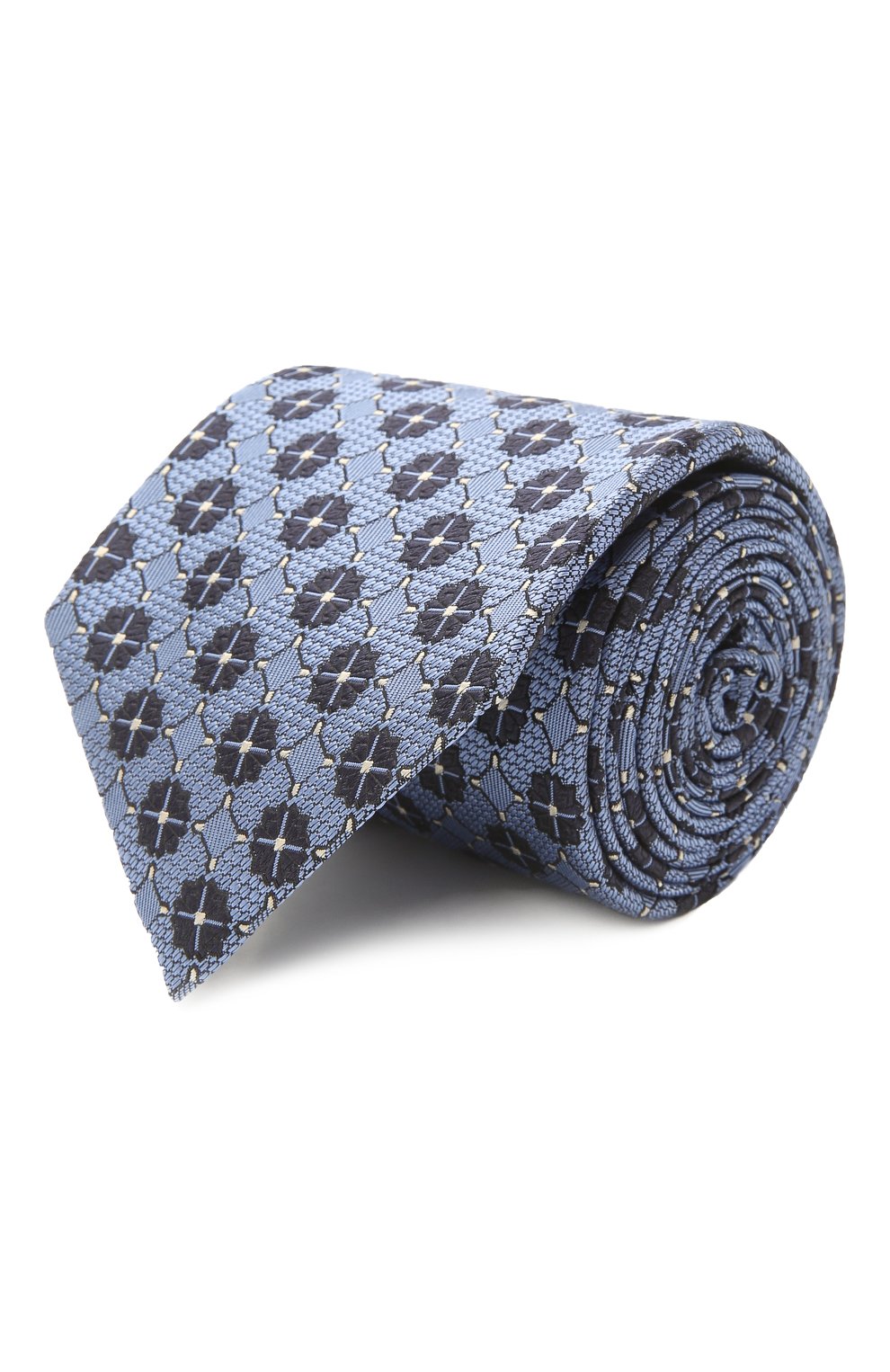 Шелковый галстук ZEGNA голубого цвета по цене 32750 руб., арт. Z2D12T/18B, фото 1 Шелковый галстук ZEGNA, арт. Z2D12T/18B, фото 1