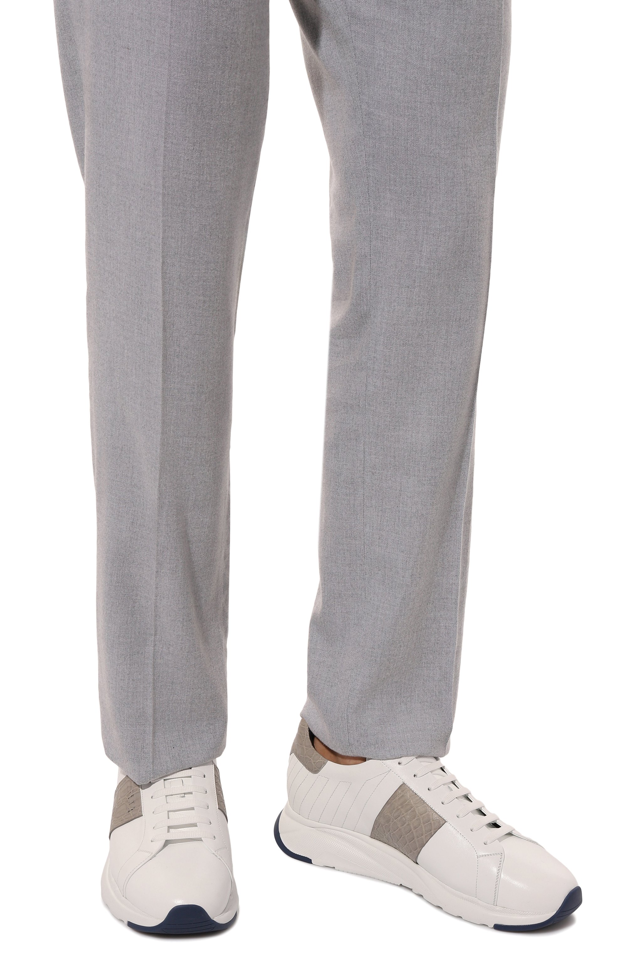 Кроссовки с отделкой из кожи каймана ZILLI, арт. H0094AM1020VSWR01, фото 3