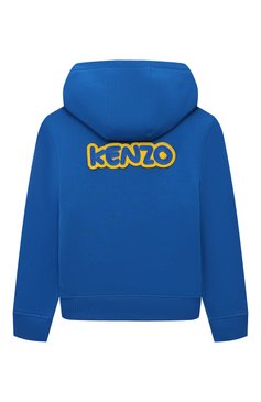 Детский хлопковая толстовка KENZO синего цвета, арт. K55011/3Y-5Y | Фото 2 (Рукава: Длинные; Мальчики Кросс-КТ: Толстовка-одежда; Материал сплава: Проставлено; Материал внешний: Хлопок; Драгоценные камни: Проставлено)