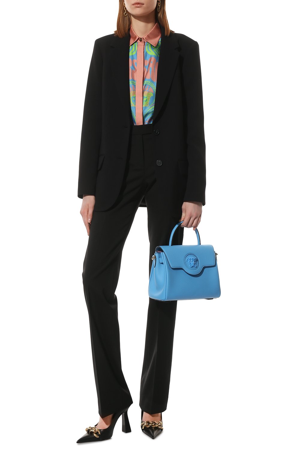 Сумка la medusa medium VERSACE голубого цвета по цене 318000 руб., арт. DBFI039/DVIT2T, фото 3 Сумка la medusa medium VERSACE, арт. DBFI039/DVIT2T, фото 3