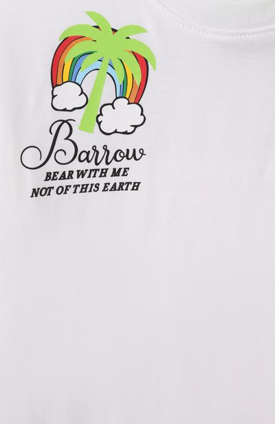 Хлопковая футболка BARROW белого цвета по цене 11400 руб., арт. S5BKJUTH023, фото 3 Хлопковая футболка BARROW, арт. S5BKJUTH023, фото 3
